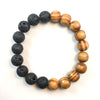 Wood and Lava Diffuser Bracelet